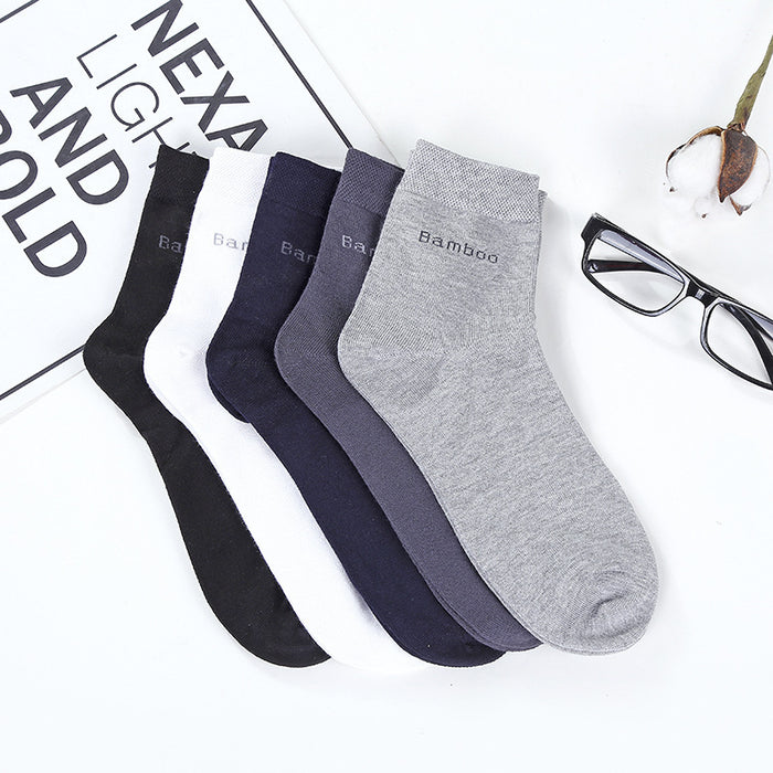 Solid Color Socks Men's