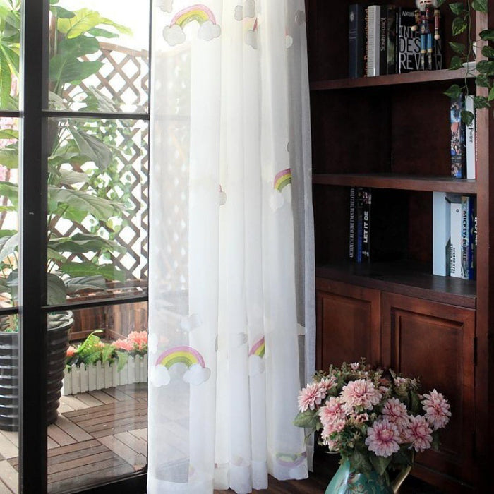 Children's Rainbow Gauze Curtains