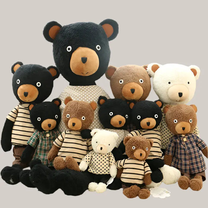 Patterned Teddy Bear Plush Toy – 23 to 73 cm, 7 Designs