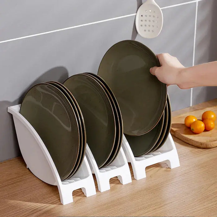 Plastic Countertop Plate and Bowl Draining Rack