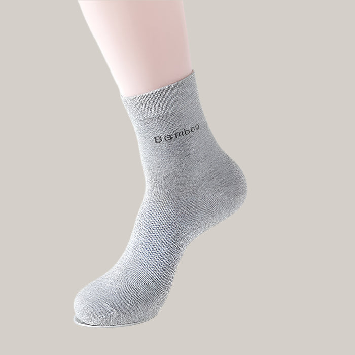 Solid Color Bamboo Fiber Socks For Men