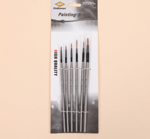 6 Pieces Suit Nylon Hair Brush Sketch Painting
