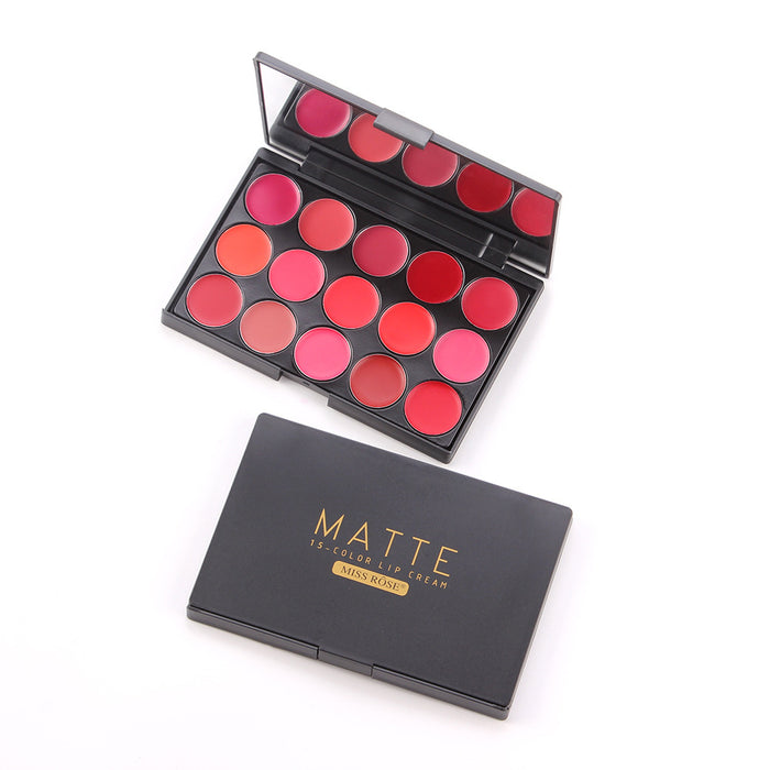15 Colors Lipstick Lip Gloss Makeup Palette
