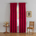 Flannel Room-Darkening Curtains, Set of 2 Wine Red