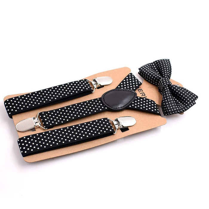 Boys' Elastic Suspenders and Bow Tie Set