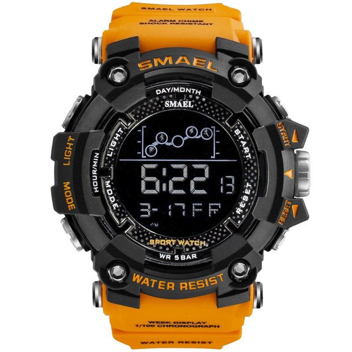 Electronic Sports Watch Student Watch Orange
