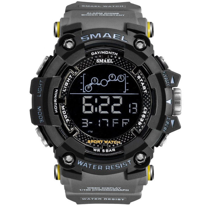 Electronic Sports Watch Student Watch Grey
