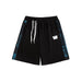 Ethnic Style Side Striped Casual Loose shorts Black