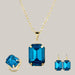 European and American Bridal jewelry set Blue