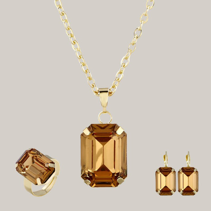 European and American Bridal jewelry set Champagne