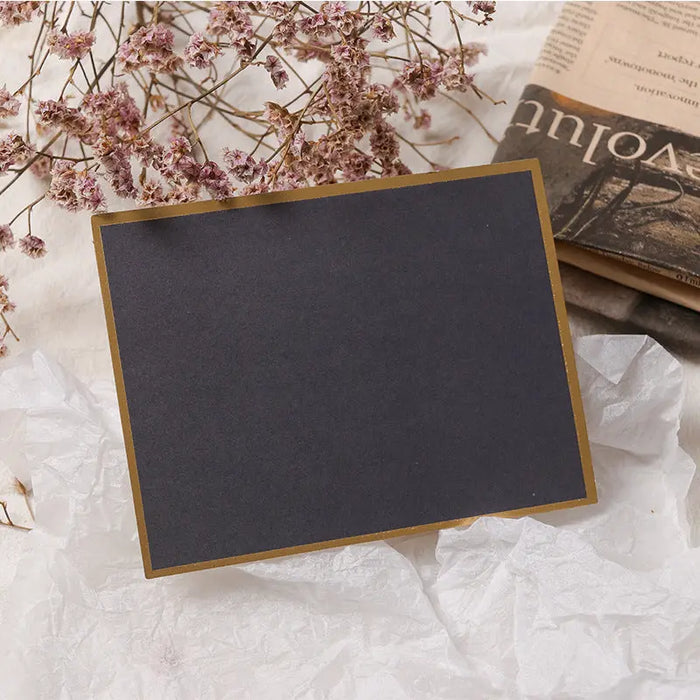 Quartet Bronzing Border Business Small Card Blue