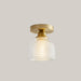 Iron and Glass E27 Entryway Lamp OE Style With Bulb