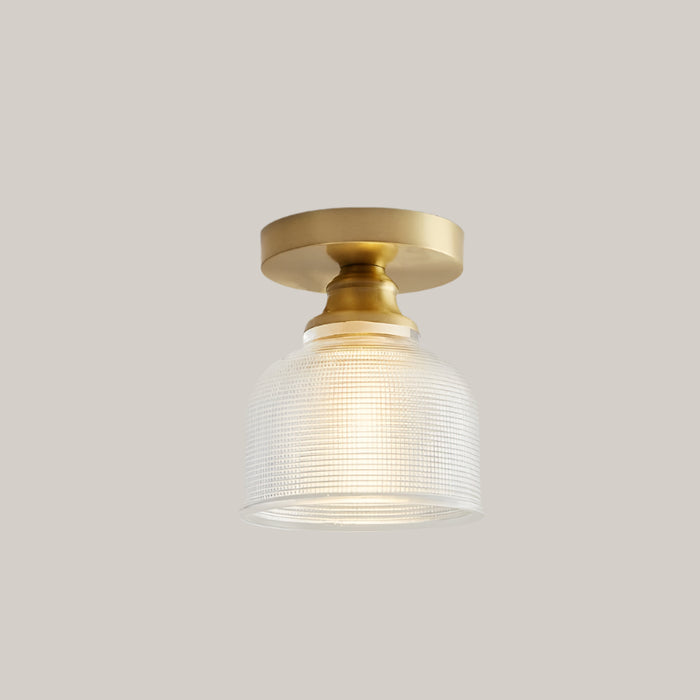 Iron and Glass E27 Entryway Lamp OE Style With Bulb