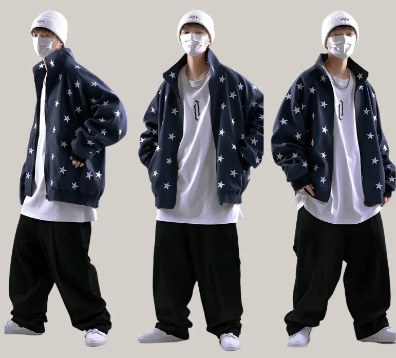 Autumn New Cardigans Star Hoodie Men