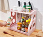 Kitchen Storage Shelving Multilayer Pink