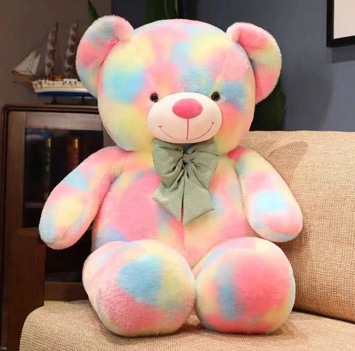 Teddy Bear Plush Pink yellow blue