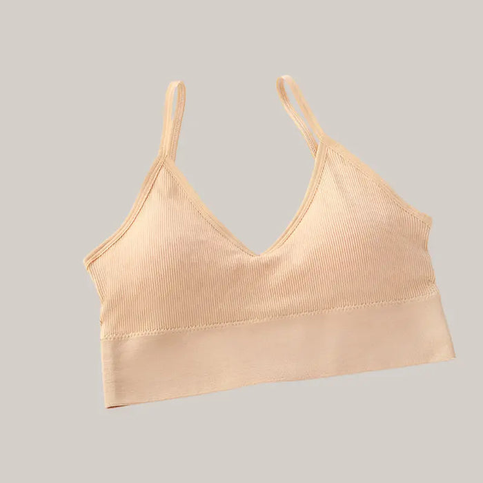 Seamless Underwear Female Crop Tops Skin tone