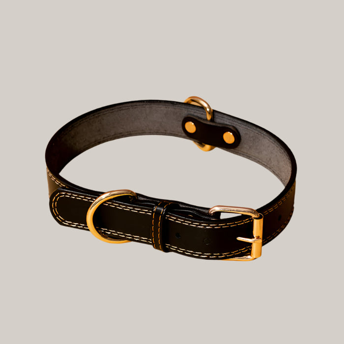 PU Leather Dog Collar Black