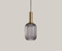 Retro Glass LED Chandelier, 20 cm Large smoky grey A