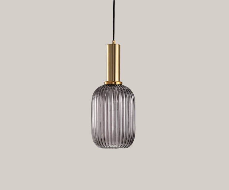 Bar Glass Chandelier Retro Lamps Large smoky grey A