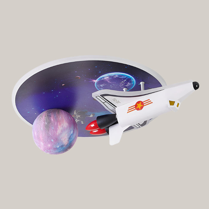 Spaceplane LED Ceiling Light for Children's Rooms, 49W