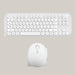 Retro Wireless Keyboard and Mouse Set White