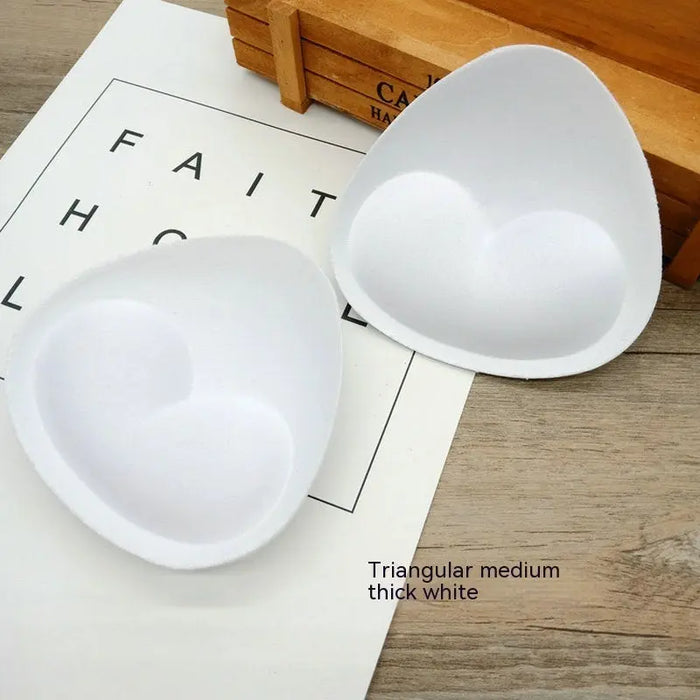 Removable Sponge Brassiere Pad Inserts White Free Size