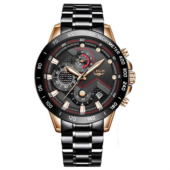 Multifunction Everyday Watch Black gold