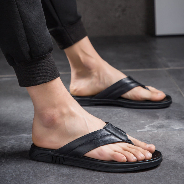 Leather Flip-flops Beach Slippers