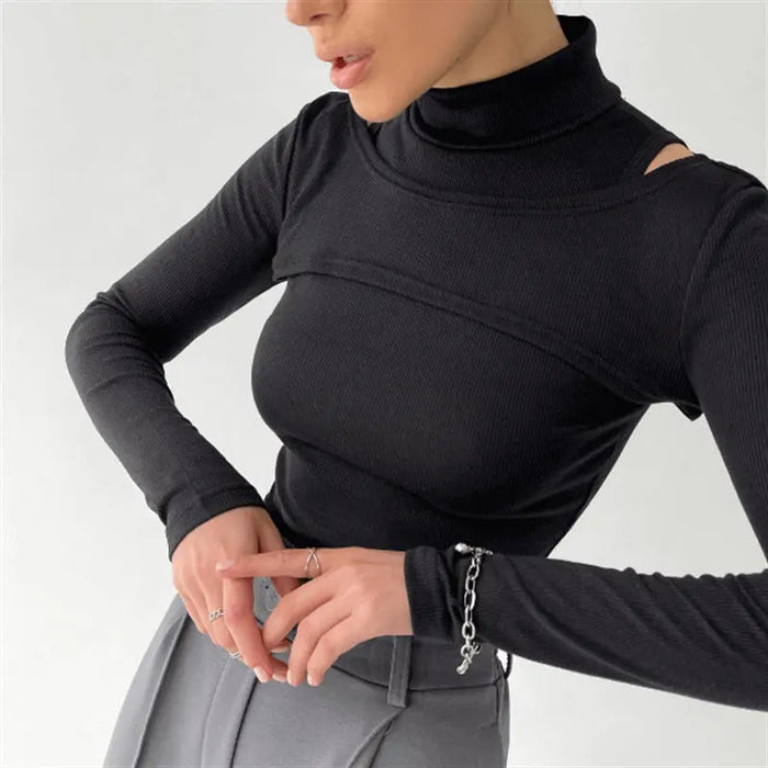 Two-piece Crop Tops Black