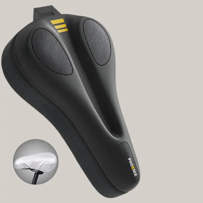 Mountain Bike Saddle – 2 Cushion Styles, 2 Colors Black Slow rebound silicone