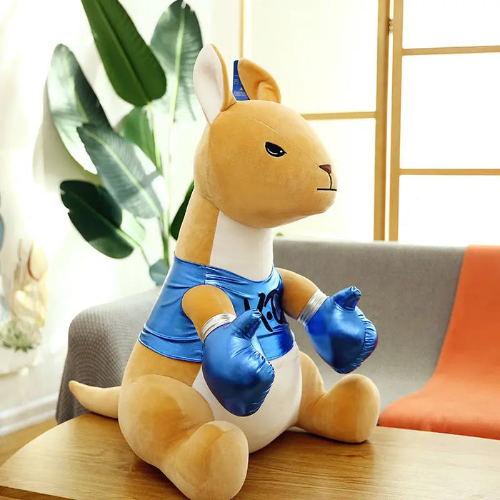 Boxing Kangaroo Plush Toy – 25 to 101 cm, 3 Colors Blue