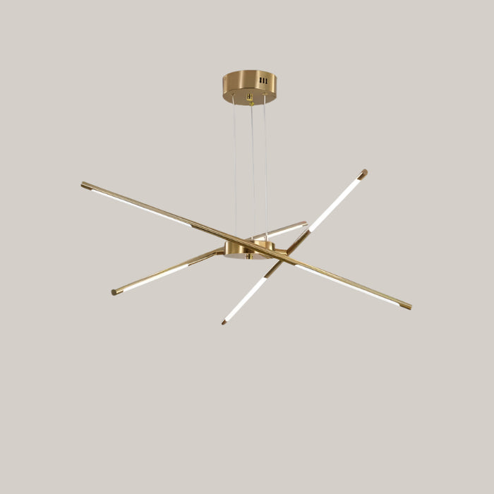 Nordic Multi-Head Iron LED Chandelier 6heads Tricolor