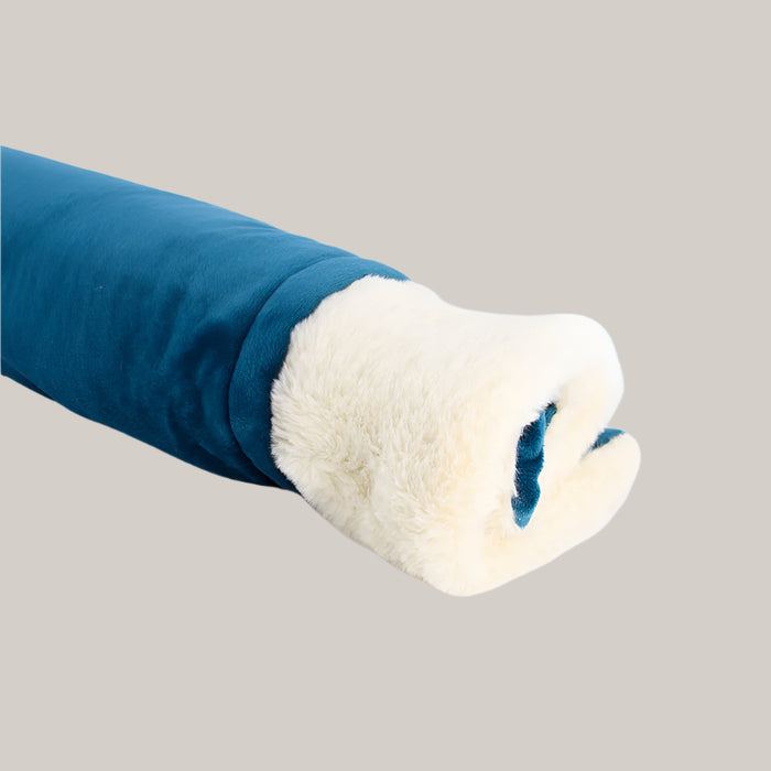 Removable and washable bite resistant pet sleeping bag Peacock blue coat