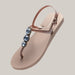Women's Flat Herringbone Slippers Rose Gold