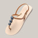 Women's Flat Herringbone Slippers Brown