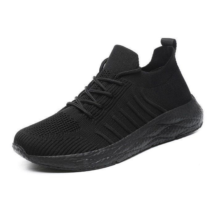 Men's Breathable Fabric Sneakers Black