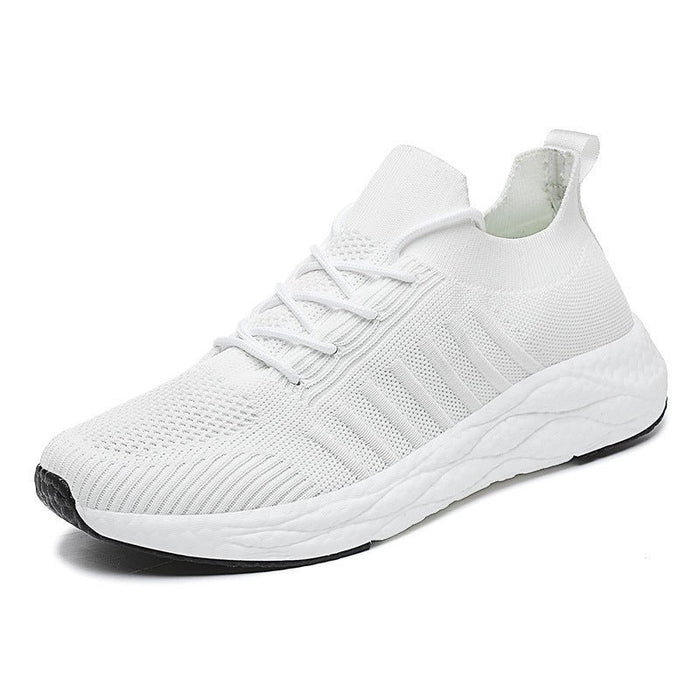 Men's Breathable Fabric Sneakers White
