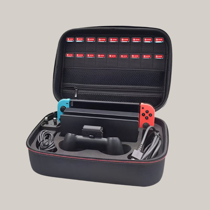 Large Game Console Accessory Storage Bag Black 31X21X12.5CM