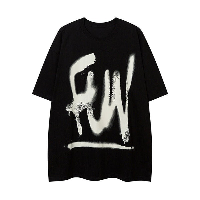 Graffiti Letter Men Clothing Black