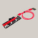 Graphics card extension cord adapter Red