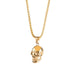 Halloween Skull Necklace Men Fashion Gold