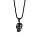 Halloween Skull Necklace for Men Black
