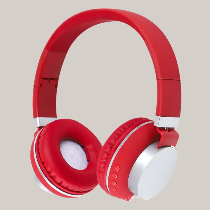 Heavy-Bass Bluetooth Gaming Headset Red