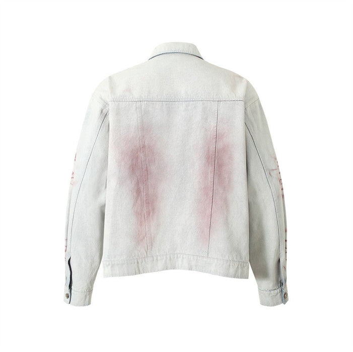 Men's Tie-Dye Loose Denim Jacket