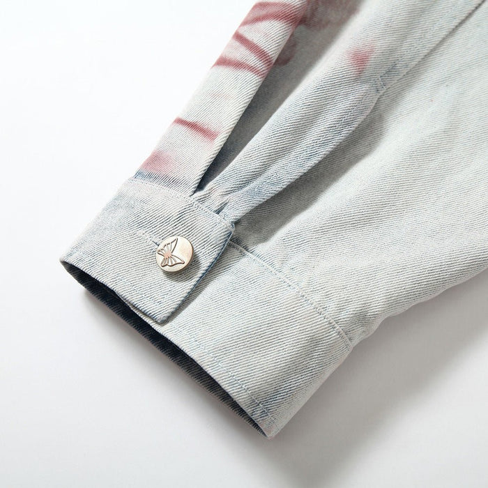 Men's Tie-Dye Loose Denim Jacket