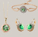 Jewelry Set Golden Fruit Green