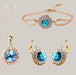 Jewelry Set Golden sea blue