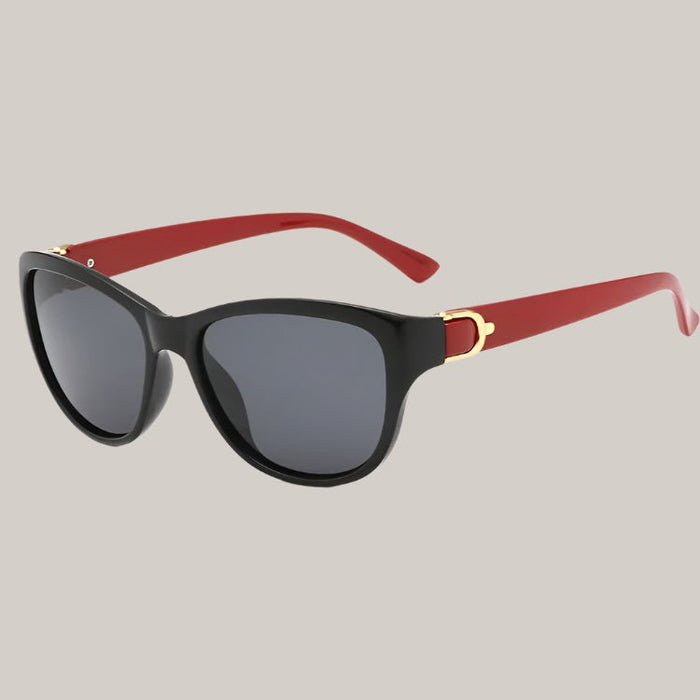 Ladies polarized sunglasses Black red