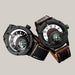 Leather-Strap Watch with Compass